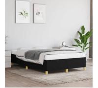 vidaXL Cadre de lit rembourré 120x200 cm avec sommier à lattes noir 347151