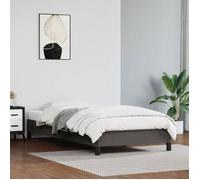 vidaXL Cadre de Lit Sommier à Lattes Lit Rembourré Cadre à Lattes Lit Simple Adulte Meuble de Chambre Intérieur Gris 90x190 346878