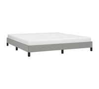 VidaXL Cadre de Lit Sommier à Lattes Rembourré Double Adulte - Meuble de Chambre à Coucher Intérieur Gris Clair 180x200 cm Tissu