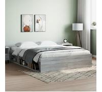 vidaXL Cadre de lit sonoma gris 140x190 cm 3203906