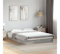 vidaXL Cadre de lit sonoma gris 140x200 cm bois d'ingénierie, meuble de chambre à coucher, sommier, lit de palette, lit, lit 842026 Gris G