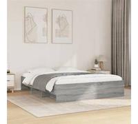 vidaXL Cadre de lit Sonoma gris – Lit double 160x200 cm, bois d'ingénierie – 3295644