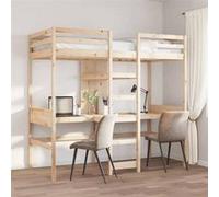 Cadre de lit superposé sans matelas 75x190cm bois de pin massif, cadre de lit mezzanine, cadre de lit de cabine, 3308550