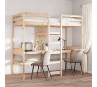 vidaXL Cadre de lit superposé sans matelas 75x190cm bois de pin massif Marron