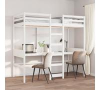 vidaXL Cadre de lit superposé sans matelas blanc 75x190 cm pin massif