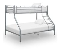 vidaXL Cadre de lit superposé sans matelas gris 140x200 cm/90x200 cm 287904