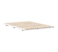 vidaXL Cadre de lit surélevé Blanc 140 x 220 cm Bois massif en pin