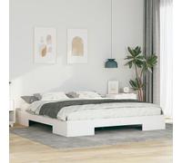 vidaXL Cadre de lit surélevé Blanc 180 x 200 cm Bois massif en pin