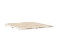 vidaXL Cadre de lit surélevé Blanc 180 x 210 cm Bois massif en pin