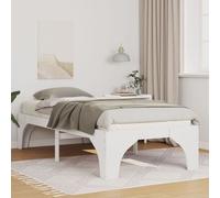 vidaXL Cadre de lit surélevé Blanc 80 x 200 cm Bois massif en pin