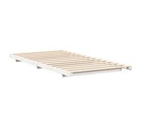 vidaXL Cadre de lit surélevé Blanc 90 x 190 cm Bois massif en pin