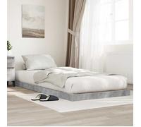 vidaXL Cadre de lit surélevé Gris béton 100 x 200 cm Bois d'ingénierie 893551