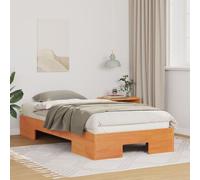 vidaXL Cadre de lit surélevé Marron 80 x 200 cm Bois massif en pin