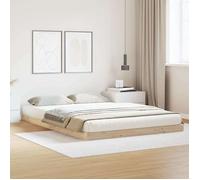 vidaXL Cadre de lit surélevé 140 x 220 cm Pin massif Naturel – Plateforme minimaliste