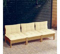 vidaXL Cadre de lit taupe 120x190 cm tissu