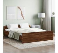 vidaXL Cadre de lit tête de lit et pied de lit chêne brun 140x200 cm 3203753