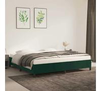 vidaXL Bedframe zonder matras 200x200 cm fluweel donkergroen347345 Vert G