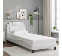 vidaXL Cadre de lit Viana sans matelas similicuir blanc 90x200 cm