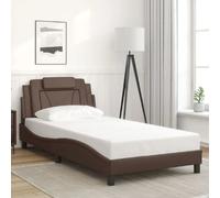 vidaXL Cadre de lit Viana sans matelas marron 100x200 cm similicuir