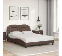 vidaXL Cadre de lit Viana sans matelas marron 140x190 cm similicuir 3208091