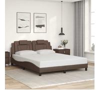 vidaXL Cadre de lit Viana sans matelas marron 160x200 cm similicuir 3208105