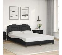 vidaXL Cadre de lit Viana sans matelas noir 120x200 cm similicuir