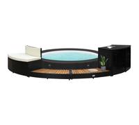 vidaXL Cadre Spa Noir Résine