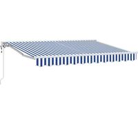 vidaXL Cadre de store bleu et blanc 250 x 200 cm