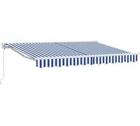vidaXL Cadre de store bleu et blanc 250 x 200 cm