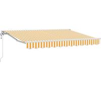 vidaXL Cadre de store jaune et blanc 300 x 200 cm