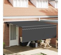 vidaXL Cadre de store jaune et blanc 350 x 250 cm