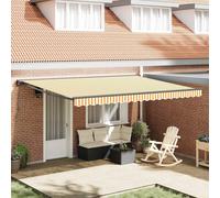 vidaXL Cadre de store jaune et blanc 450 x 300 cm