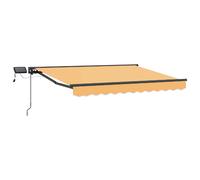 vidaXL Cadre de store manuel avec LEDs Sable 3,5 x 2 m