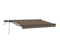 vidaXL Armature de store manuelle avec LED, taupe, 3,5 x 2 m