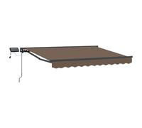 vidaXL Armature de store manuelle avec LED, taupe, 4,5 × 3 m