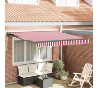 vidaXL Cadre de store rouge et blanc 300 x 250 cm