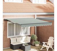 vidaXL Cadre de store vert et blanc 300 x 250 cm
