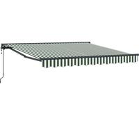 vidaXL Cadre de store vert et blanc 350 x 250 cm