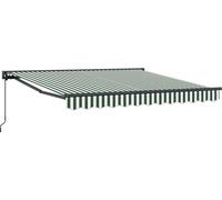 vidaXL Cadre de store vert et blanc 350 x 250 cm