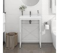 vidaXL Cadre lavabo Blanc 59x38x83 cm