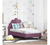 vidaXL Cadre lit tout-petit tête pourpre velours format enfant design coloré chambre bébé luxueux