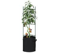 Vidaxl Cage À Tomates Avec Sac À Plantes 2 Pcs 116 Cm Acier Et Pp