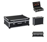 vidaXL Caisse à outils 46 x 33 x 16 cm Noir Aluminium - Caisses à outils