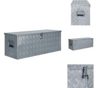vidaXL Caisse en aluminium 110,5×38,5×40 cm argenté - Caisses à outils