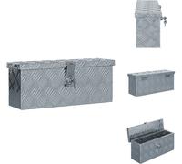 vidaXL Caisse en aluminium 48,5 x 14 x 20 cm argenté - Caisses à outils