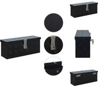 vidaXL Caisse en aluminium 485 x 140 x 200 mm noir - Caisses à outils