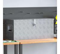 vidaXL Caisse en aluminium 76,5×26,5×33 cm argenté