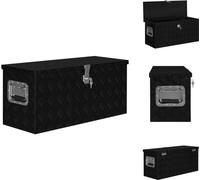 vidaXL Caisse en aluminium 80×30×35 cm noir - Caisses à outils