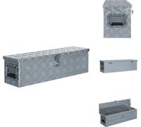 vidaXL Caisse en aluminium 80,5×22×22 cm argenté - Caisses à outils