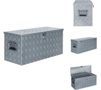 vidaXL Caisse en aluminium 90,5×35×40 cm argenté - Caisses à outils